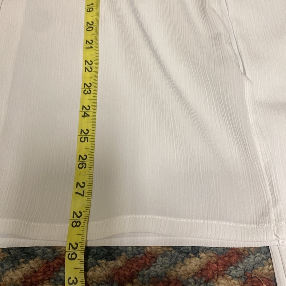Vintage Y2K White Button-Up Pant / Shirt Set with Black Floral Design - Picture 10 of 16
